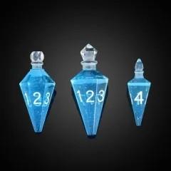 Blue Potion Resin -  7pcs RPG Dice Set