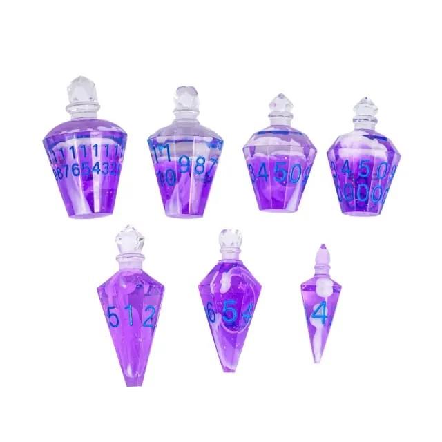 Purple Potion Resin -  7pcs RPG Dice Set