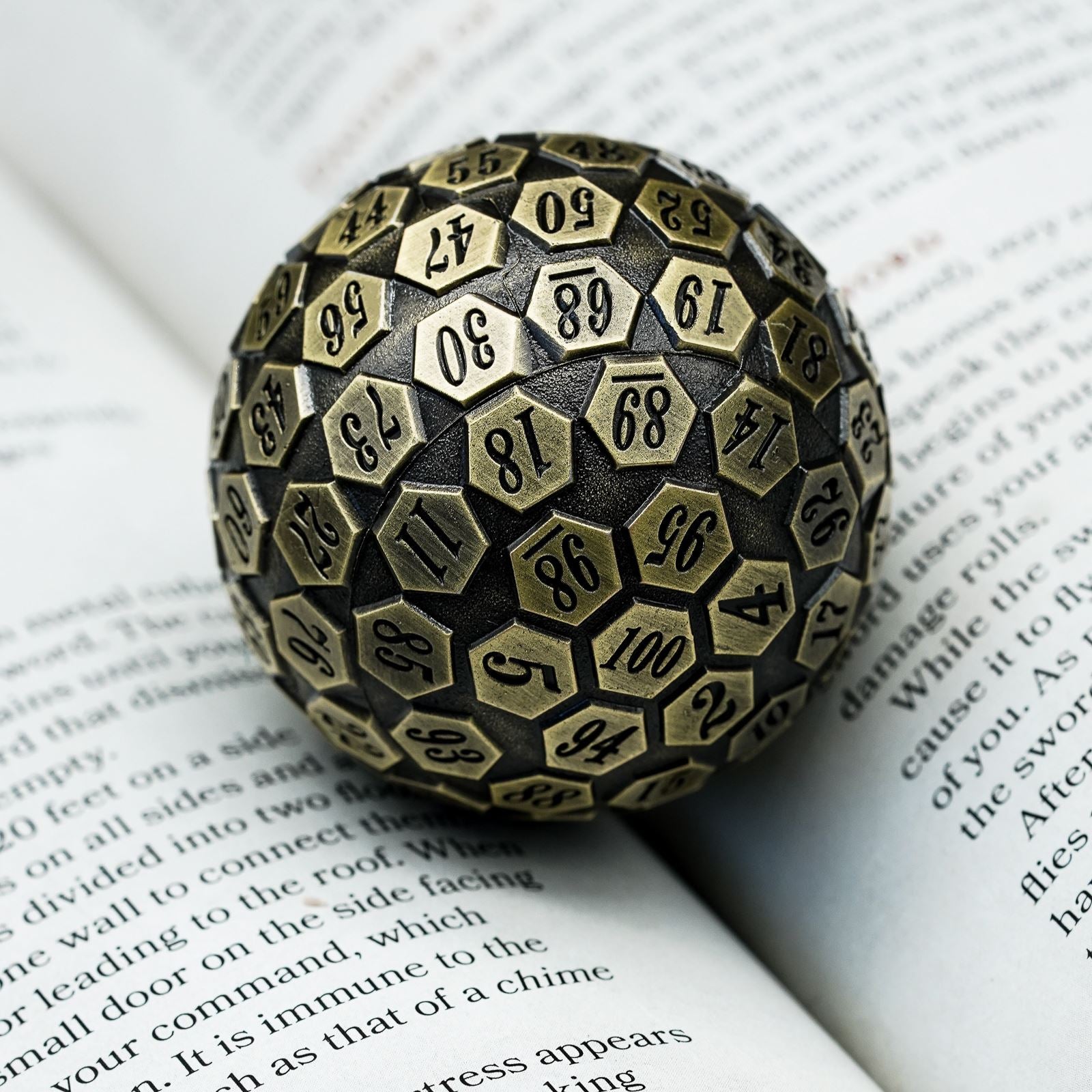 D100 RPG Dice - Bronze Metal