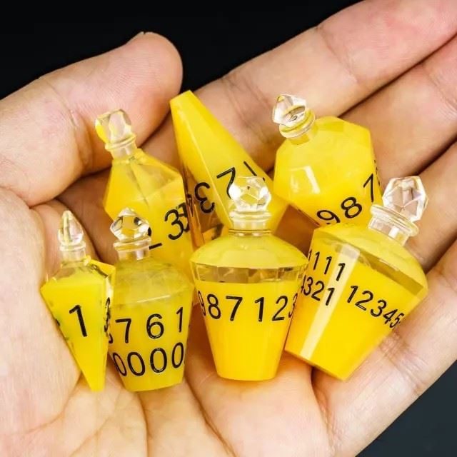 Yellow Potion Resin -  7pcs RPG Dice Set