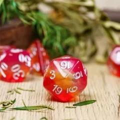 7pcs Dice Resin Layer Silver Font Lesbian Red Yellow Pink