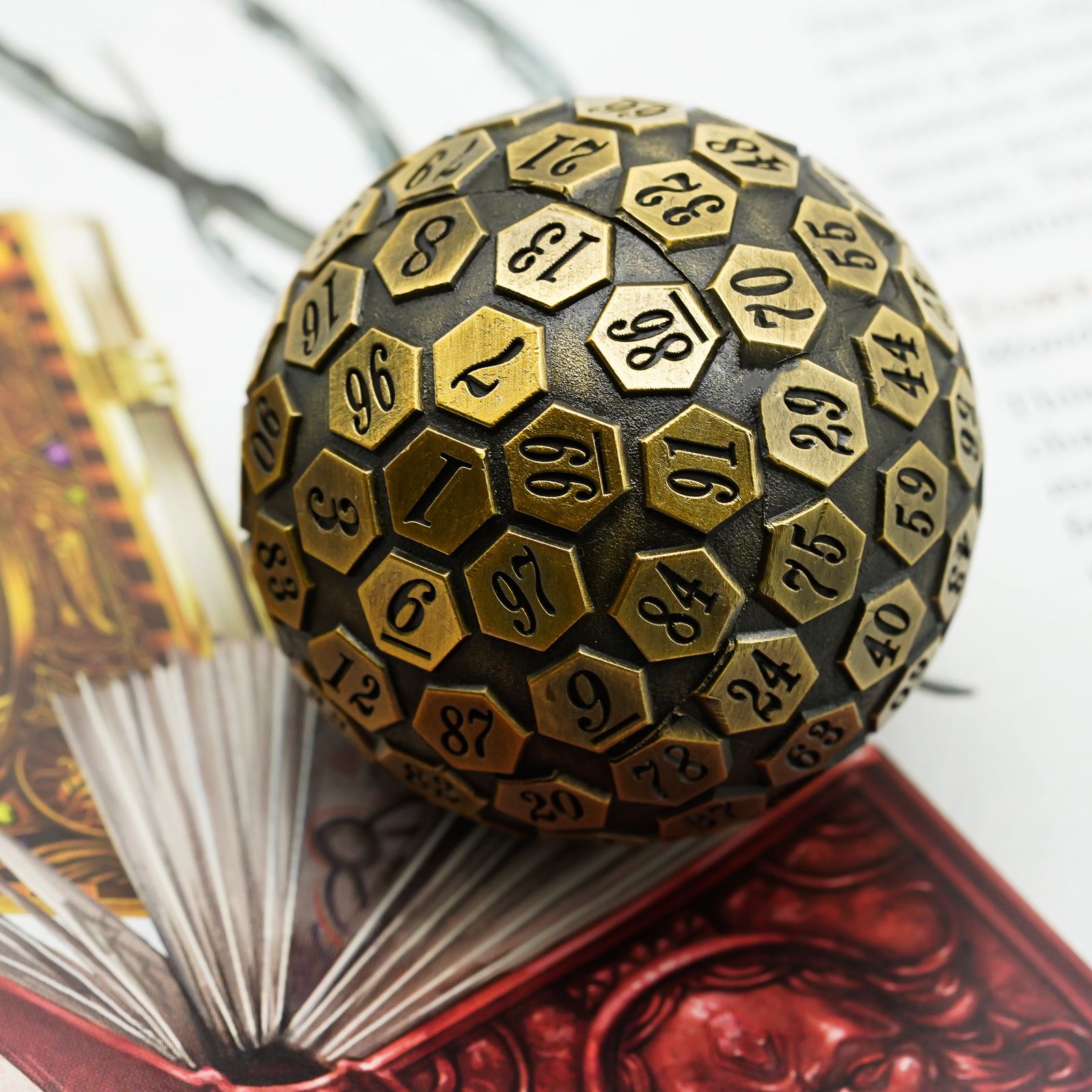 D100 RPG Dice - Gold Metal