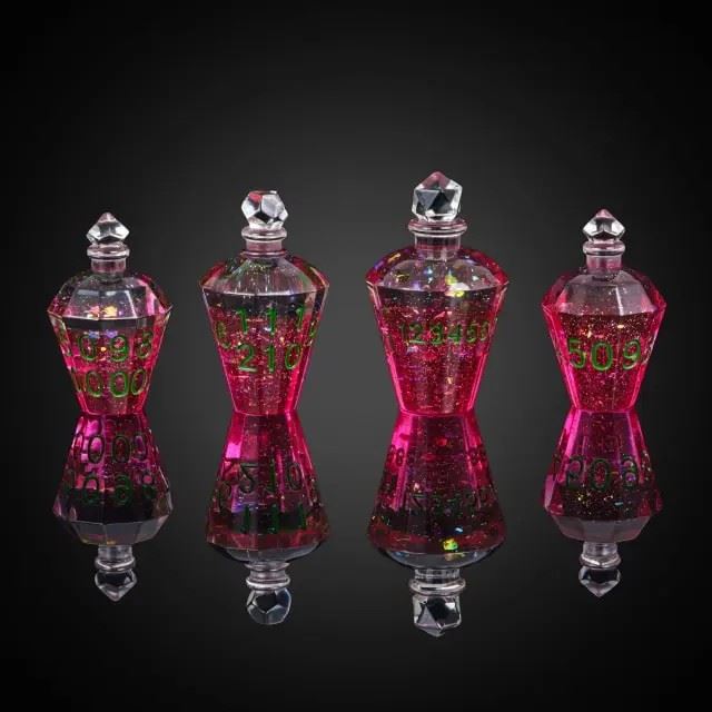 Pink Potion Resin -  7pcs RPG Dice Set