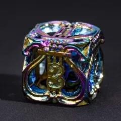 7pcs Dice Metal Hollow Lute Rainbow