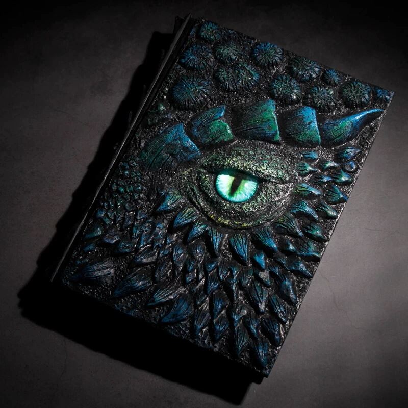 Blue Resin Dragon - A5 Handmade Hardback Notebook
