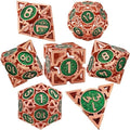 7pcs Dice Metal Hollow Arrow Copper Green