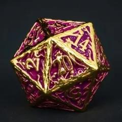 7pcs Dice Metal Druid Vine Gold Font Pink