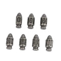 7pcs Dice Metal Bullet Worn Silver