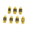 7pcs Dice Metal Bullet Gold Black