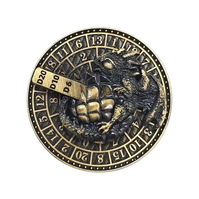 Dice Metal Spinner Dragon Egg Bronze
