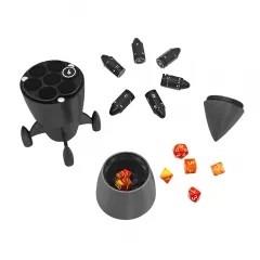 7pcs Dice Metal Rocket Black