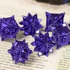 7pcs Dice Metal Pinwheel Purple