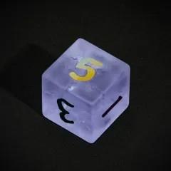 7pcs Dice Gem Frosted Glass Rainbow Font Cracked Purple (UD)