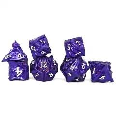 7pcs Dice Metal Dragon Head Purple