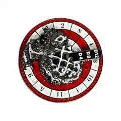 Dice Metal Spinner Dragon Egg White Red