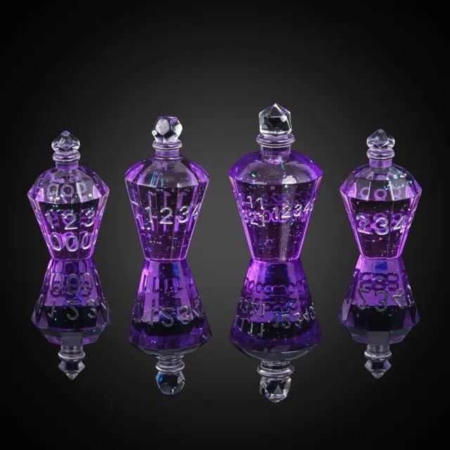 Purple Potion Resin -  7pcs RPG Dice Set