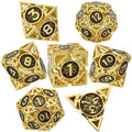7pcs Dice Metal Hollow Arrow Gold Black
