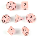 Glow in the Dark Pink Acrylic - 7pcs RPG Mini Dice Set