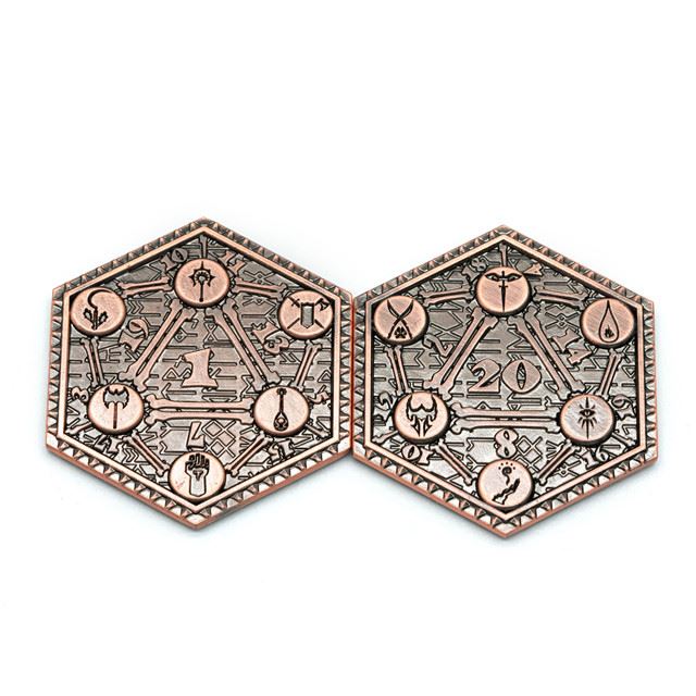 D2 RPG Coin - Shadow Washed Copper Metal