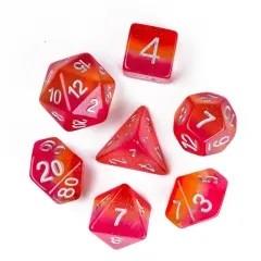 7pcs Dice Resin Layer Silver Font Lesbian Red Yellow Pink