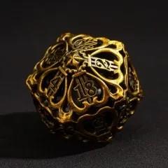 7pcs Dice Metal Hollow Lute Gold