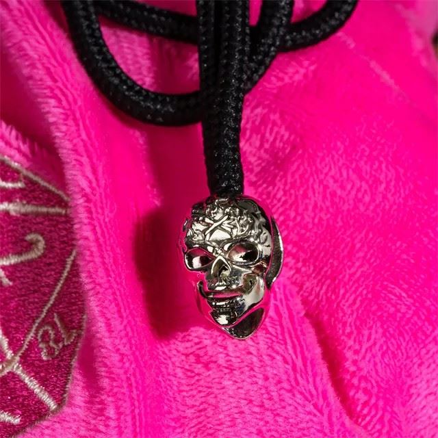 Pink Bag with Compartments - Soft Dice Storage