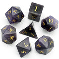 Purple Agate Gemstone - 7pcs RPG Dice Set