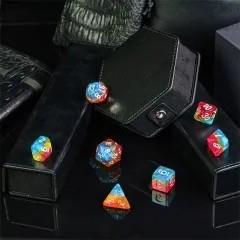 7pcs Dice Resin Layer Silver Font Pansexual Red Yellow Blue