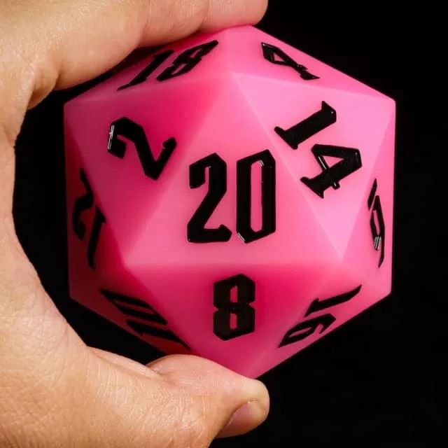 Black on Solid Purple Silicone - D20 RPG Dice