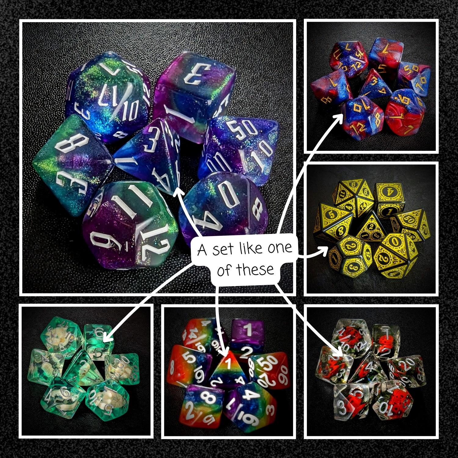 Dice Random Acrylic Resin Mystery Bag