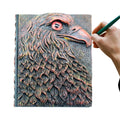 Red Resin Eagle - A5 Handmade Hardback Notebook
