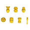 7pcs Dice Metal Bomb Black Font Gold
