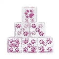6pcs D6 Dice Resin 16mm Cat Paw Pink Font Clear