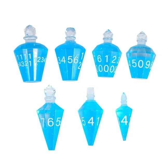 Blue Potion Resin -  7pcs RPG Dice Set