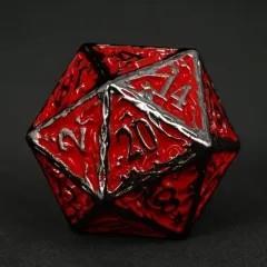 7pcs Dice Metal Druid Vine Nickel Font Red