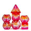 7pcs Dice Resin Layer Silver Font Lesbian Red Yellow Pink