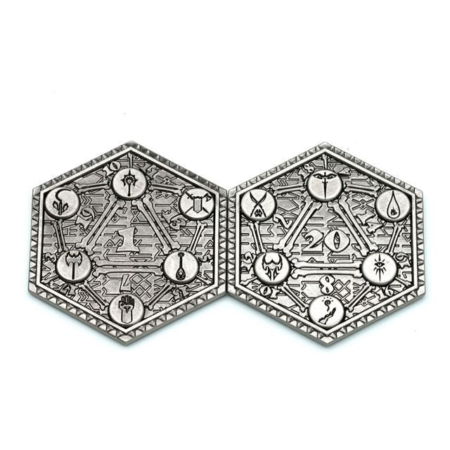 D2 RPG Coin - Shadow Washed Silver Metal