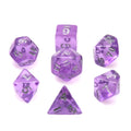 Purple Acrylic - 7pcs RPG Mini Dice Set