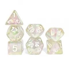 7pcs Dice Acrylic Metallic Clear Light Green