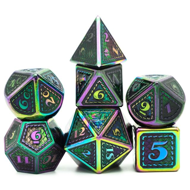 7pcs Dice Metal Stitch Rainbow