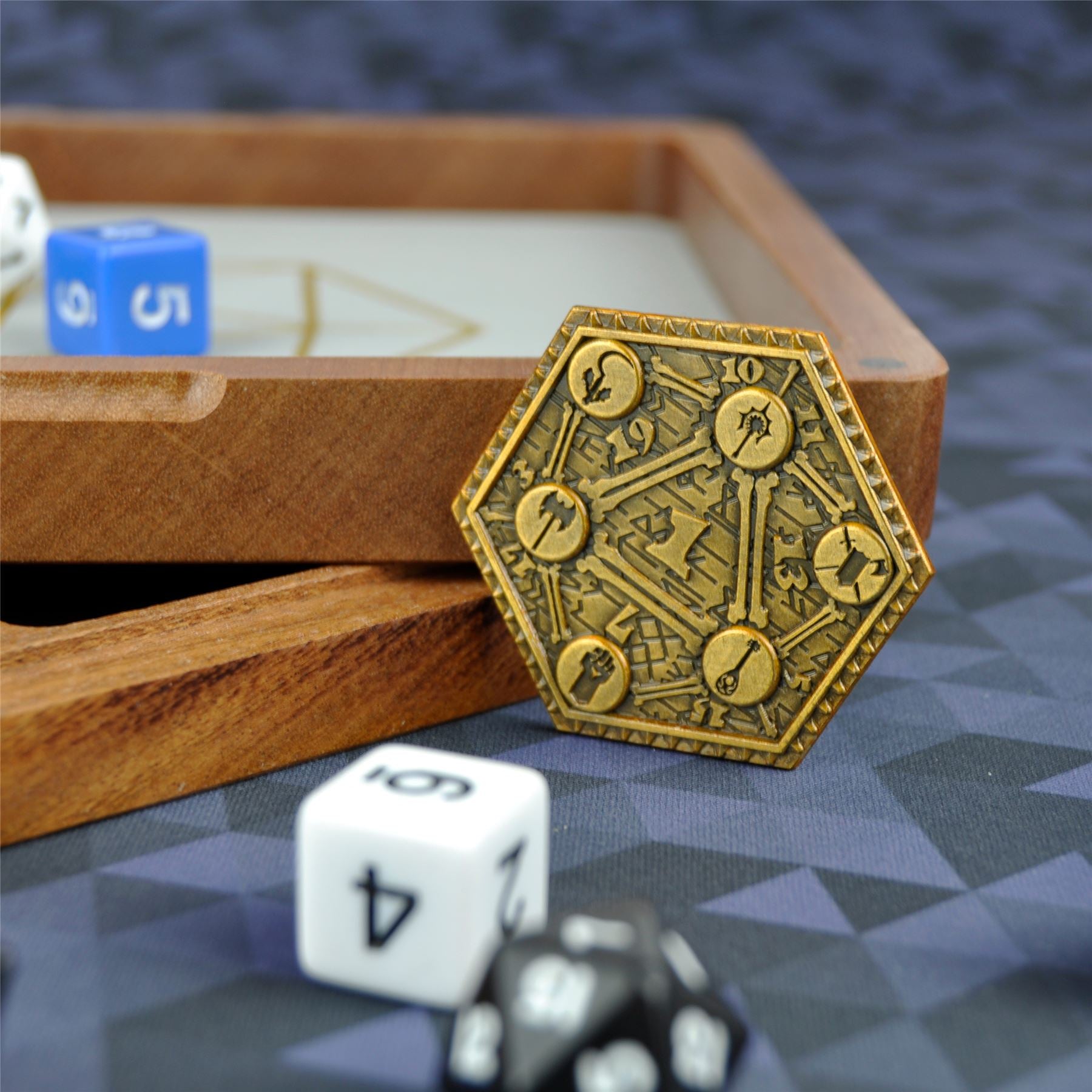 D2 RPG Coin - Shadow Washed Gold Metal