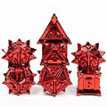7pcs Dice Metal Pinwheel Red