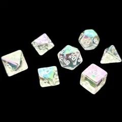 7pcs Dice Acrylic Metallic Clear Light Green