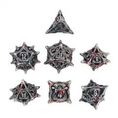 7pcs Dice Metal Hollow Monster Teeth Blood Nickel