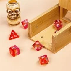 7pcs Dice Resin Layer Silver Font Lesbian Red Yellow Pink