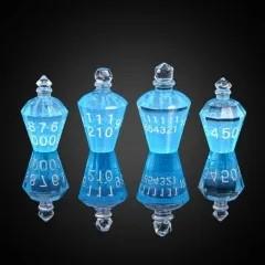 Blue Potion Resin -  7pcs RPG Dice Set