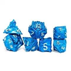 7pcs Dice Metal Dragon Head Blue