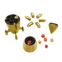 7pcs Dice Metal Rocket Gold
