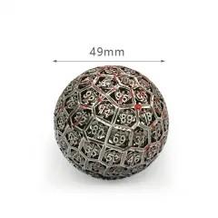 D100 Metal Hollow Pentagon Dragon Sharp Blood Silver