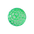 Clear & Green Dimple Face Acrylic - D100 RPG Dice